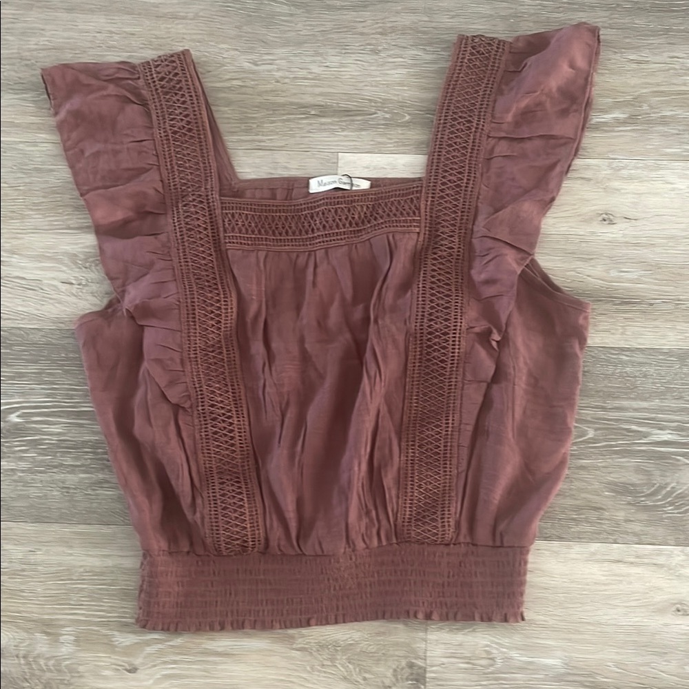 Women's Mauve Bea Square Neck Blouse NWT